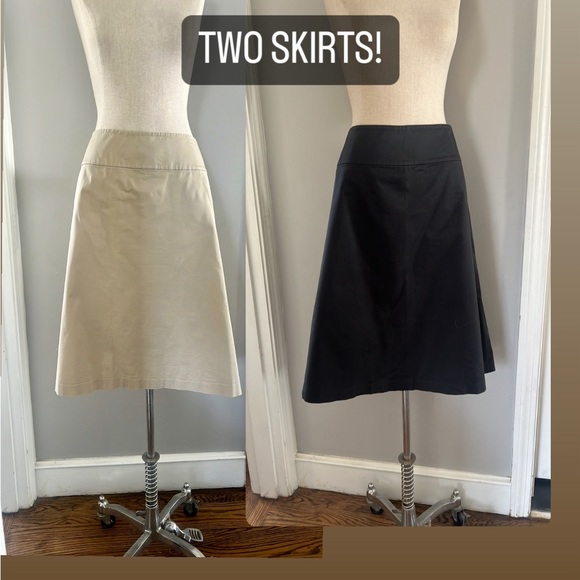 Banana Republic Dresses & Skirts - Banana Republic a-line Tall khaki knee length skirt with stretch